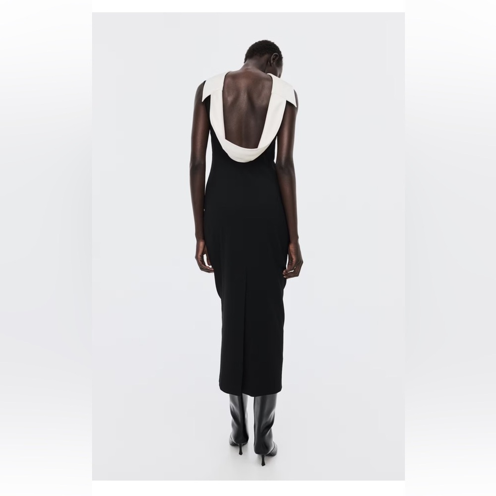 Elegant Black and White Women's Dress